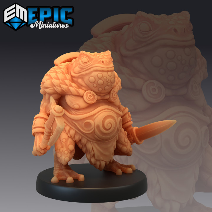 3D Printable Toad Folk Warrior / Frog People / Swamp Dweller by Epic ...