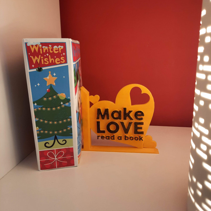 Make Love - Read a BOOK - BOOKENDS - 3D PRINTED - BOOK STORAGE - NURSERY DECOR - PARENTS BEDROOM - GIFTS FOR HIM - GIFTS FOR HER - BIRTHDAY