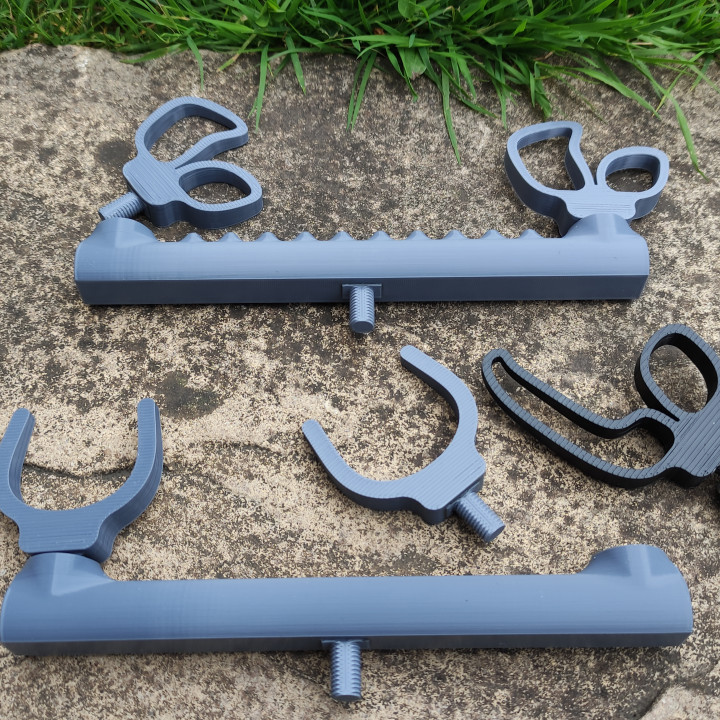 3D Printable Fishing Rod Rest Pack, Buzz Bar, Method Feeder Side