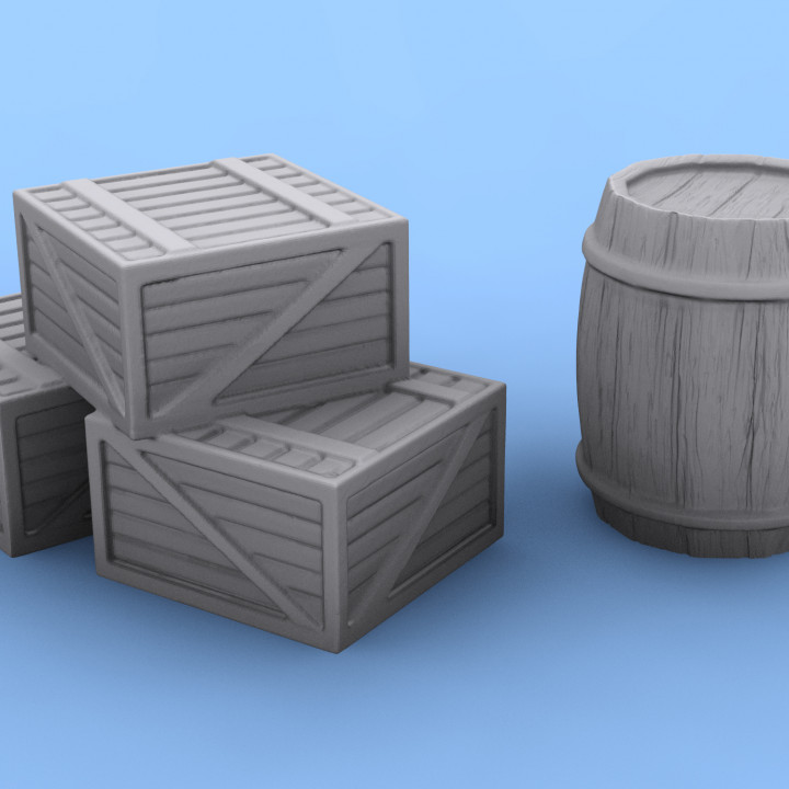 Barrel and crates's Cover