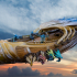 Dragon Hunting Airship print image