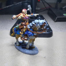 Picture of print of Female Barbarian on Horseback