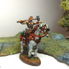 Picture of print of Female Barbarian on Horseback