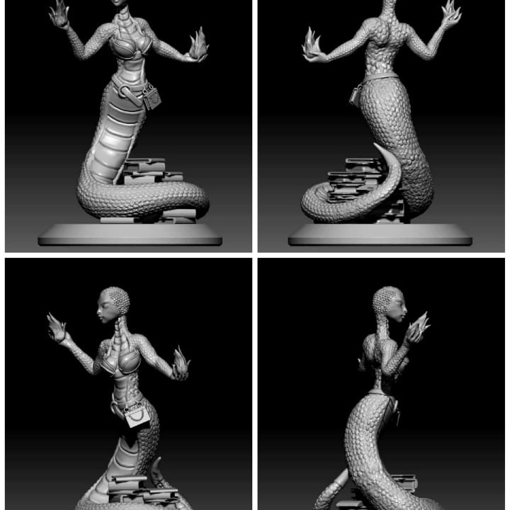 Snake Mage 32mm for tabletop & painters