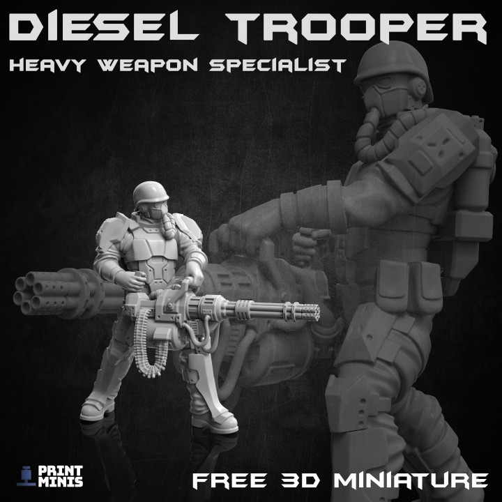 FREE - Dieselpunk Heavy Weapons Trooper - The Authority