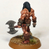 (0017) Male human half-orc barbarian with swords and axes image
