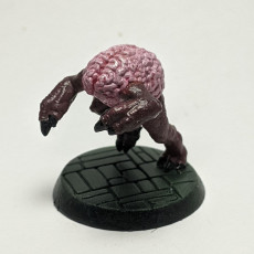 Picture of print of Intellect Crawler Attacking / Mind Devourer / Brain Creeper / Psionic Encounter