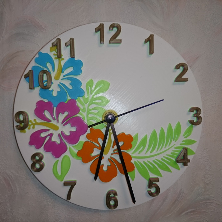 7 color clock Print-In-Place