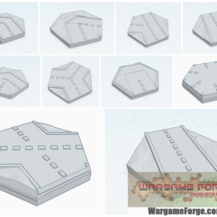 $4.99Road Tile Set, Battletech Magnetic Hex Tiles