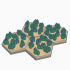 Heavy Forest 4 and 7 Hex Tile Clusters, Hex Map Scale & True Scale image