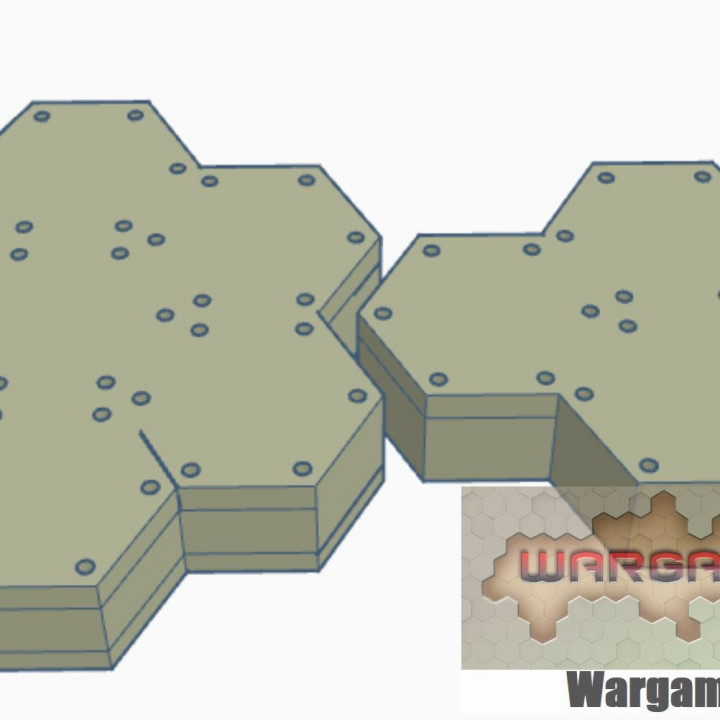 $3.00Level Riser 4 and 7 Hex Tile Cluster, Hex Map Scale