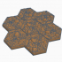 Rough Ground 4 and 7 Hex Tile Clusters, Hex Map Scale image
