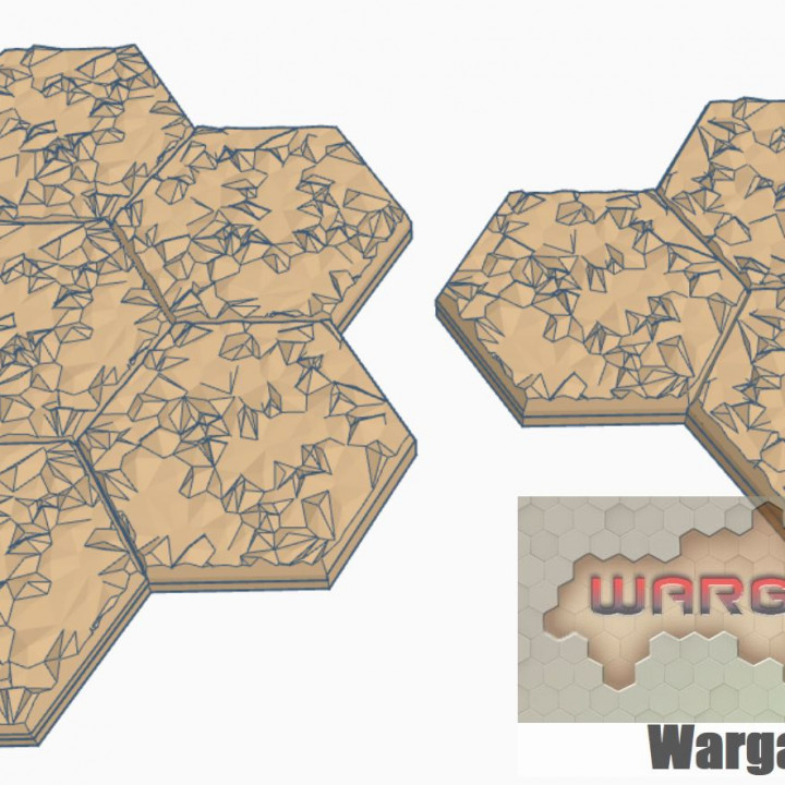 $3.00Rough Ground 4 and 7 Hex Tile Clusters, Hex Map Scale