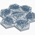 City Rubble 4 and 7 Hex Tile Clusters, Hex Map Scale image