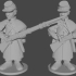 10-15mm American Civil War Infantry in Greatcoats Loading Pose 9 UA-49 image