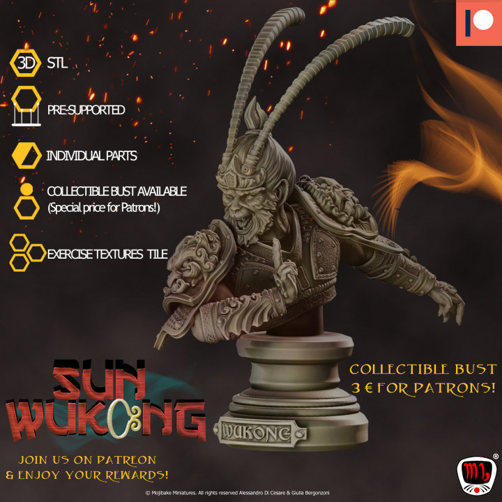 Sun Wukong, The Monkey King Bust (Pre-supported)'s Cover