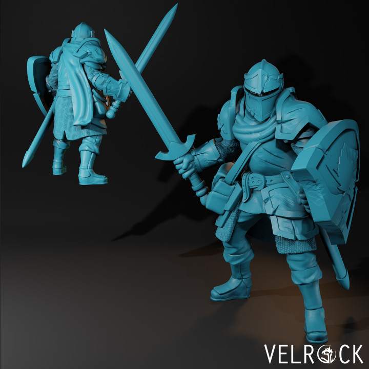 $4.00Male Human Knight of Bahamut with Longsword and Shield (PRESUPPORTED)