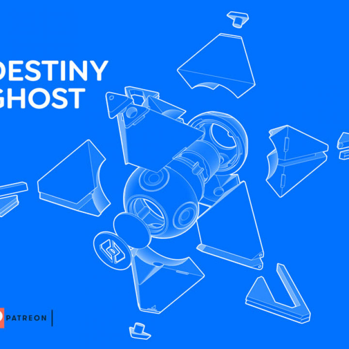 Full detailed Destiny Ghost model, led illuminated
