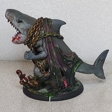 Picture of print of Sharkman , Shark pirate abomination