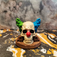 Picture of print of Clown Skull (Ha-Ha! Base 40mm)
