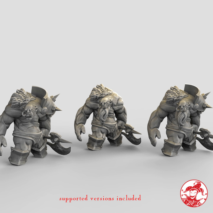 $9.00Mountain Ogre/Stone Cursed Ogre 3 versions, 2-inch base 75mm Large Miniatures