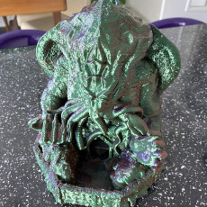 Picture of print of Cthulhu Dice Tower - SUPPORT FREE!