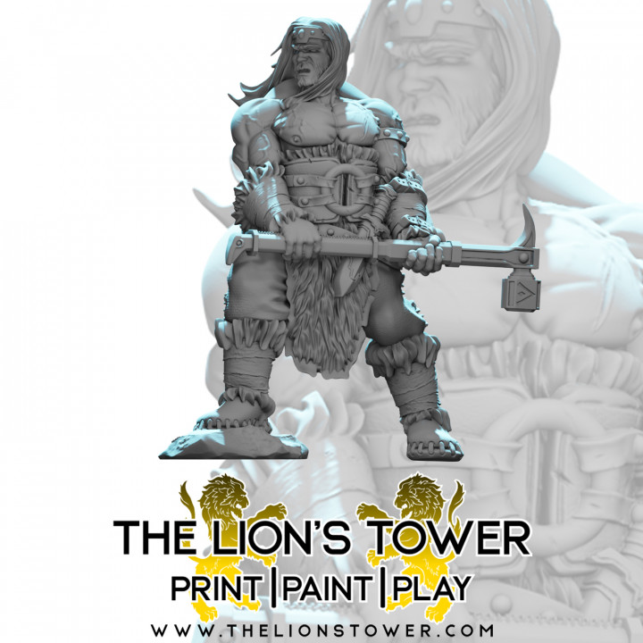 Heroes of the Dale - 'Wolf' - Human Male Barbarian (32mm scale pre-supported miniature)'s Cover