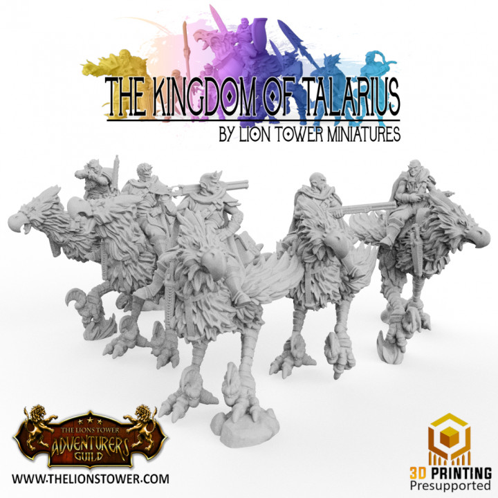 Kingdom of Talarius - Outriders (5 mounted models)- 32mm scale's Cover