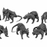 dnd Swarm of Rats and Giant Dire Rats (resin miniatures) image