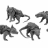 dnd Swarm of Rats and Giant Dire Rats (resin miniatures) image
