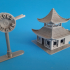 N Scale Chinese Restaurant w sign and interior image