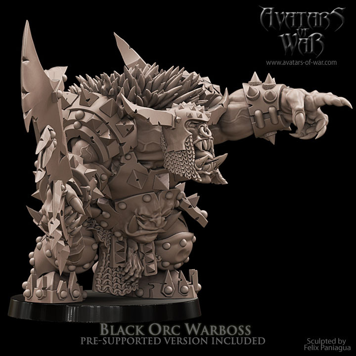 Avatars Of War 3D Printed miniature BigBoss orc 5 