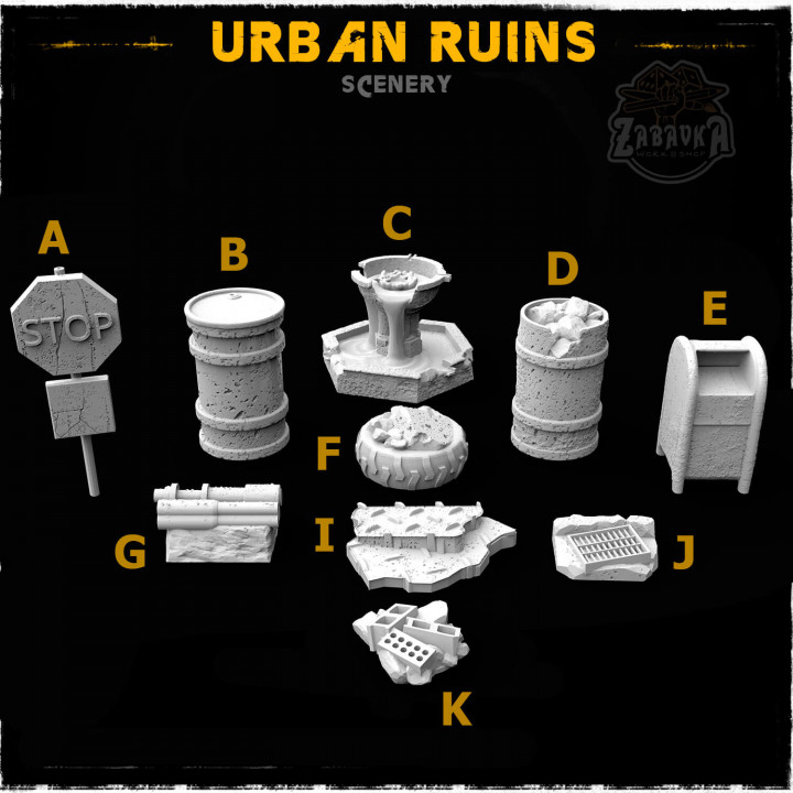 Urban Ruins - Scenery elements (Post Campaign STLs)'s Cover