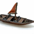 Sail Boat With Optional Sail/Seats Fantasy Tabletop Miniature image