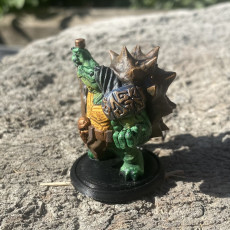 Picture of print of Tortle Deathknight Miniature - Pre-Supported