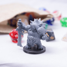 Picture of print of Tortle Deathknight Miniature - Pre-Supported