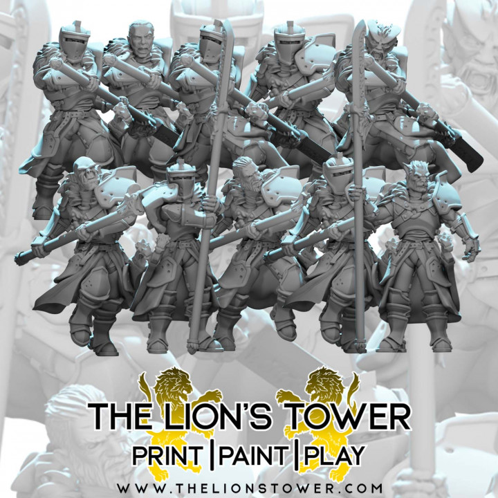 Talarian Army - Kingsguard Glaiveguard (Set of 12 x 32mm scale presupported miniatures)'s Cover
