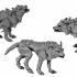 Blink dogs and wolf pack miniatures (15 poses/variations and 2 bases) image