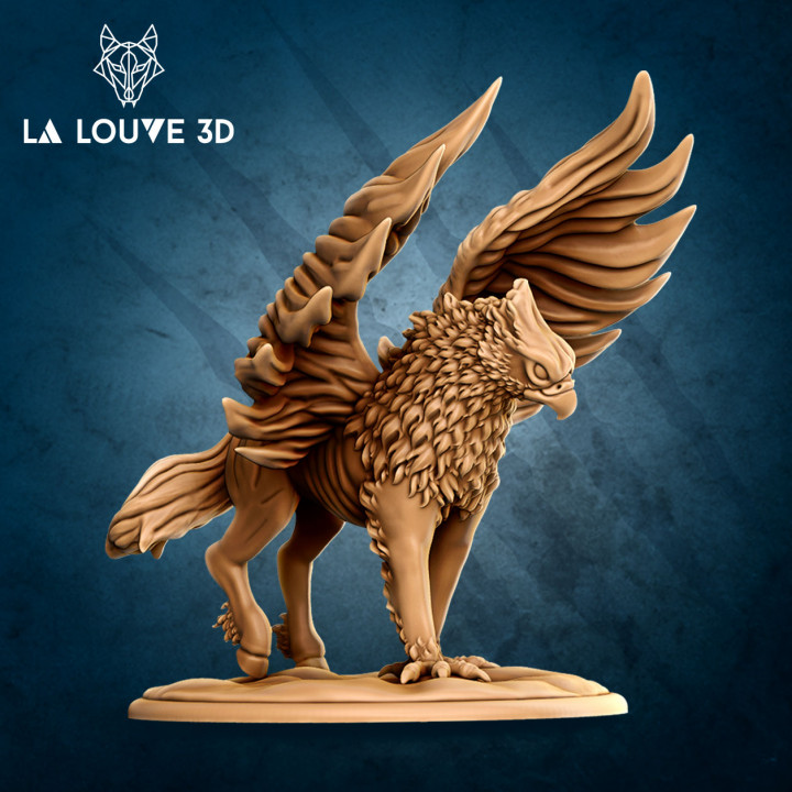 Print My Minis Hippogriff Miniature 3D printed in Resin 32mm fantasy 