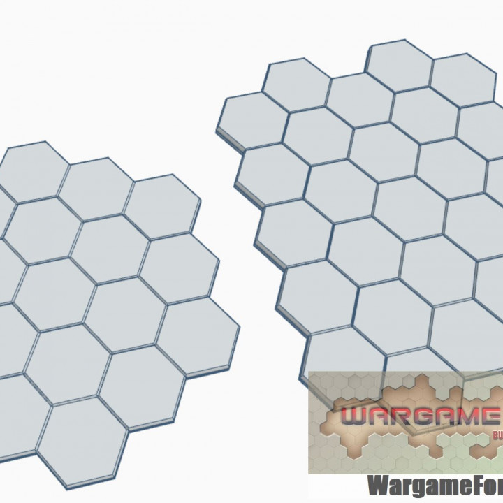 $3.00Blank 19 and 27 Hex Tile Clusters, Hex Map Scale
