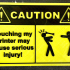 CAUTION Sign - Don't touch my printer image