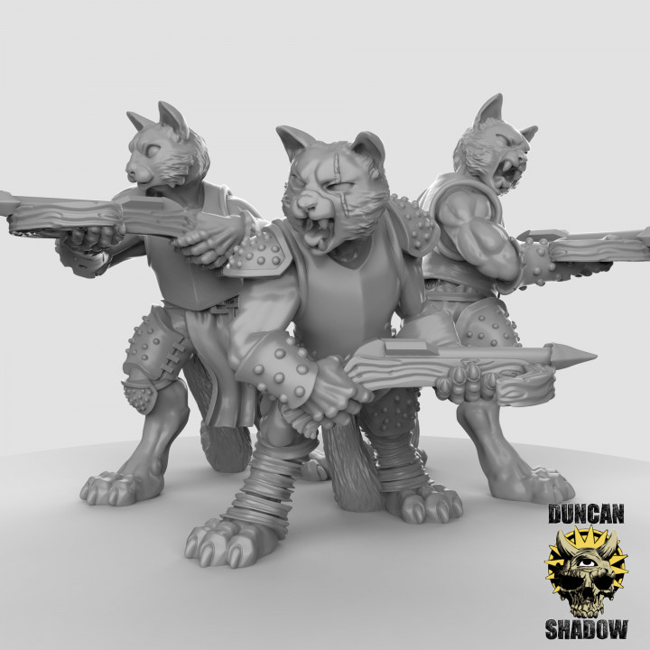 $6.50Cat Folk with Crossbows (pre supported)