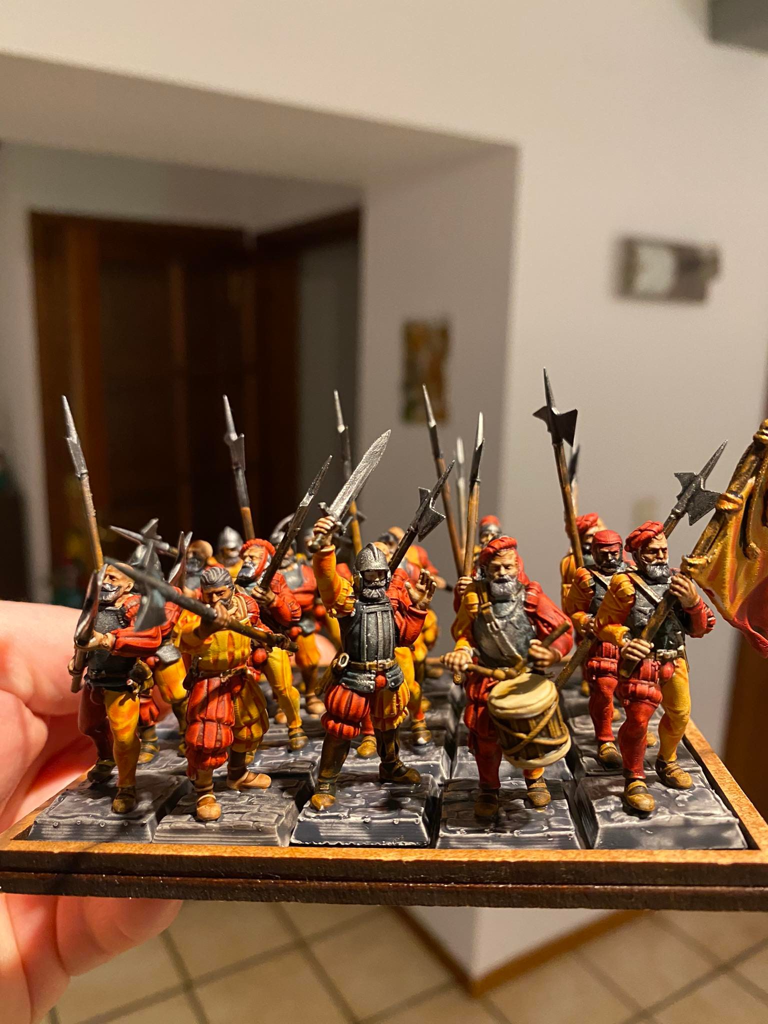 highland miniatures 10 sunland empire halbedier warriors 32mm scale resin 