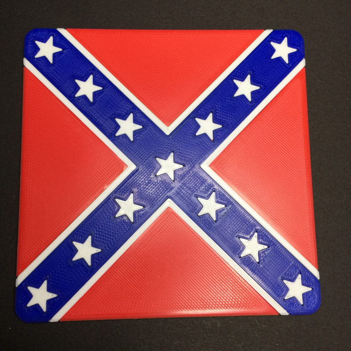 4" x 4" Confederate Flag Coaster