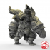 Horned Demon of Orcus 2 inch base and Horned Demon rampage version bundle, 750 mm height Large miniature image