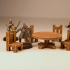 wooden table with chairs image