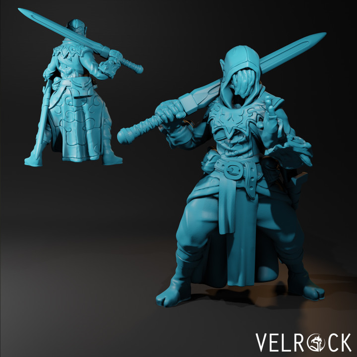$4.00Male Elf Mercy Monk with Longsword (PRESUPPORTED)