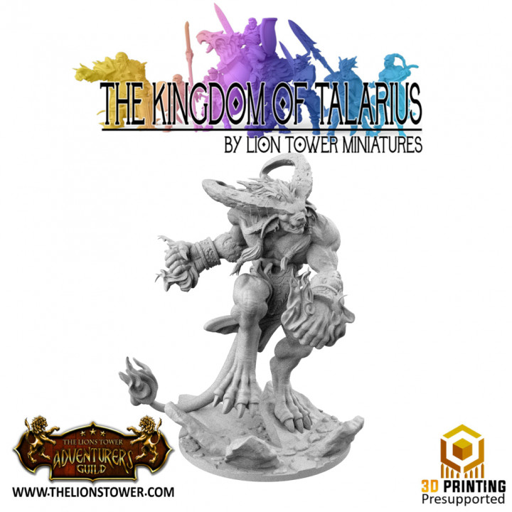 Kingdom of Talarius - the Therion, Ifrit - the Lord of Fire (32mm scale presupported monster - SPECIAL CAMPAIGN PRICE's Cover
