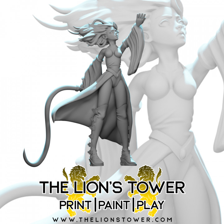Kingdom of Talarius - Lydia the Therion Caller (32mm scale presupported miniature)'s Cover