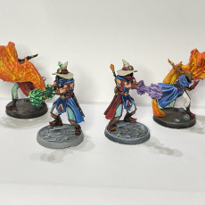 Picture of print of Kingdom of Talarius - War Mages (Set of 2 x 32mm scale presupported miniatures)